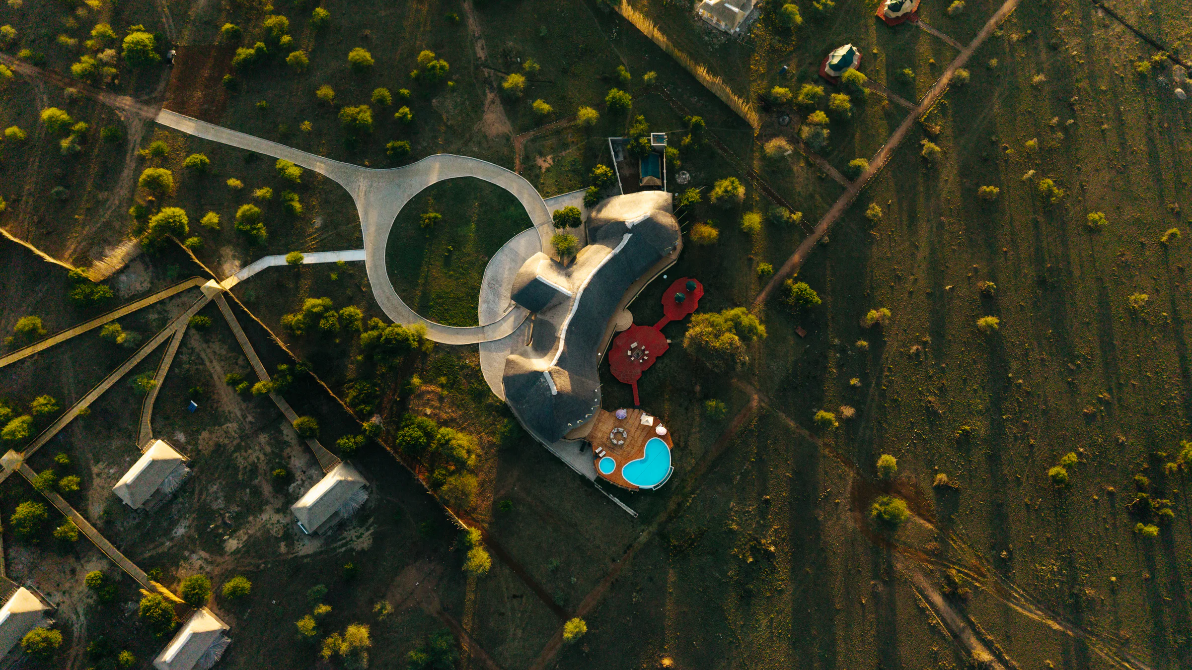 Safari vehicle in African wilderness